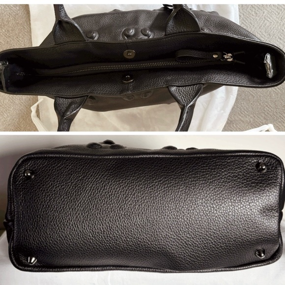 Io Pelle rare black Teddy bears embossed leather tote - Picture 10 of 16